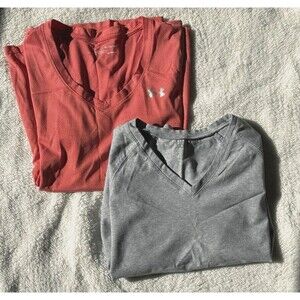 Women's Workout Shirts Lot of 2 Heatgear/orange & Prosport/Gray XL
